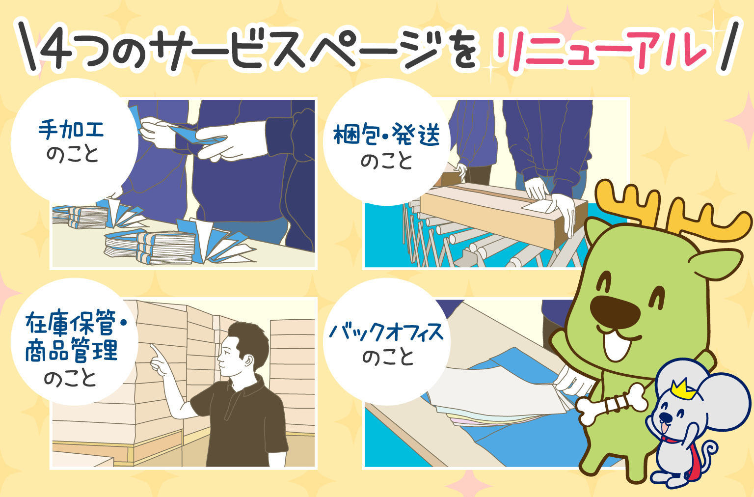 ４つのサービスページをリニューアル